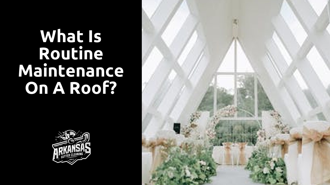 What is routine maintenance on a roof?